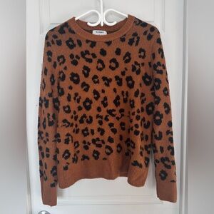 Old Navy Women's Animal Print Sweater - Brown and Black